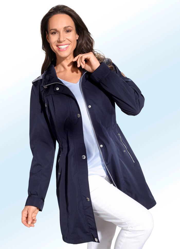 Funktions-Kurzmantel mit abnehmbarer Kapuze 