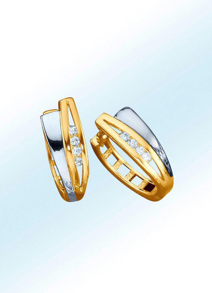 Klappcreolen mit synth. Zirkonia 