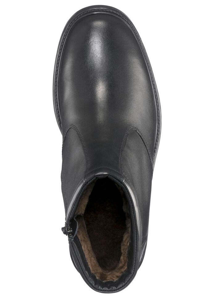 Stiefelette aus molligem Lammfellfutter SCHWARZ