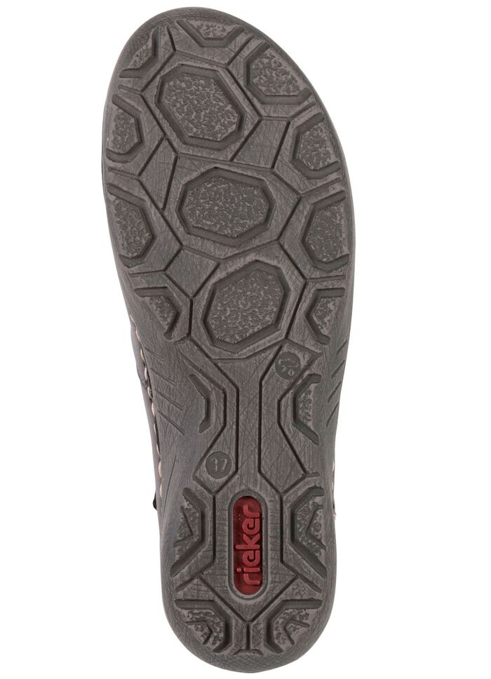 Rieker Bootie aus schattiertem Synthetikmaterial GRAU-SCHWARZ