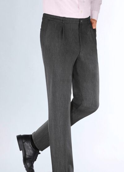 "Klaus Modelle"-Edeljeans mit Bundfalten in 2 Farben 