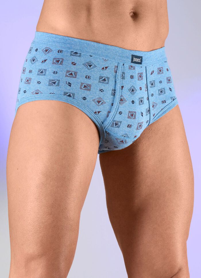 Dreierpack Slips mit Alloverdessin 