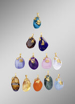 Sternzeichen-Anhänger mit echten Monats-Edelsteinen 