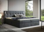 Boxspringbett mit LED-Beleuchtung und Topper 