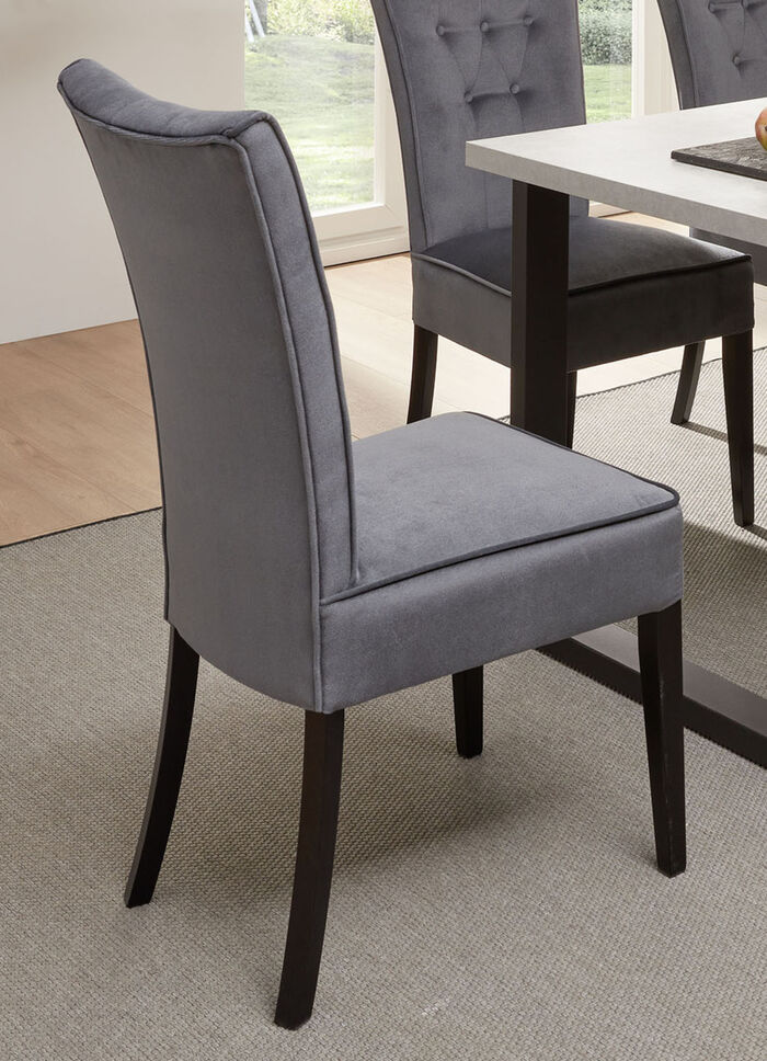 Stühle, 2er-Set, aus massivem Buchenholz GRAUBLAU