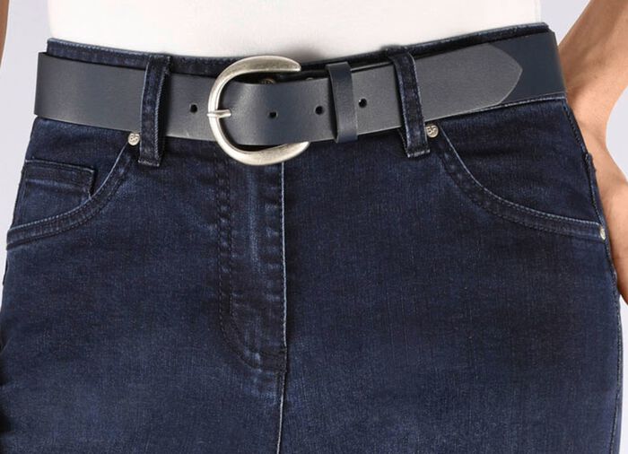 Modischer Damen-G&uuml;rtel aus Leder, 3,5 cm breit 