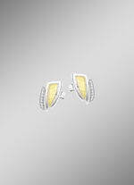 Moderne Ohrstecker in Bicolor mit Zirkonia 