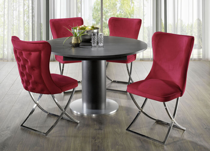 Außergewöhnlicher Tisch mit Auszug SCHWARZ-SCHWARZ