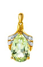 Ohrstecker mit einem tropfenf&ouml;rmigen Amethysten 