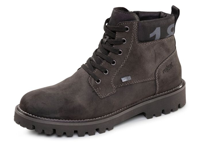 Rieker, gef&uuml;tterte Herren-Boots, Winterschuhe, Weite H, mit Rei&szlig;verschluss ANTHRAZIT
