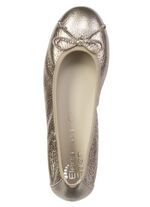 ELENA EDEN, schicke Damen-Ballerinas, Weite G, mit herausnehmbarem Fußbett ANTIKGOLD