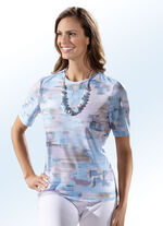 Shirt mit Alloverdruck TÜRKIS-MULTICOLOR