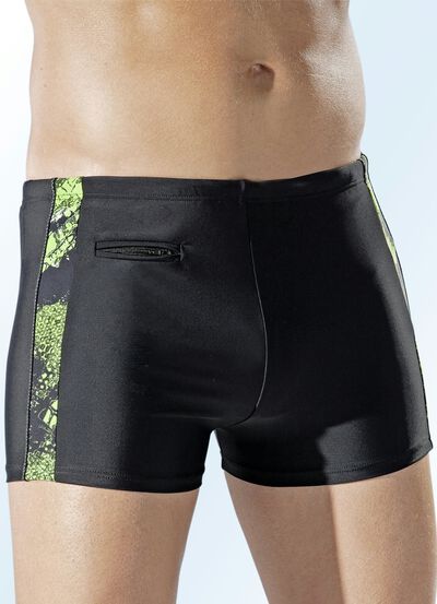 Naturana Badehose in h&ouml;herer Kastenform mit seitlichen Eins&auml;tzen 