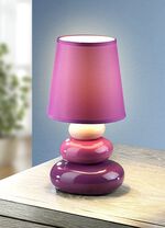 Tischleuchte mit lackiertem Fu&szlig; LILA