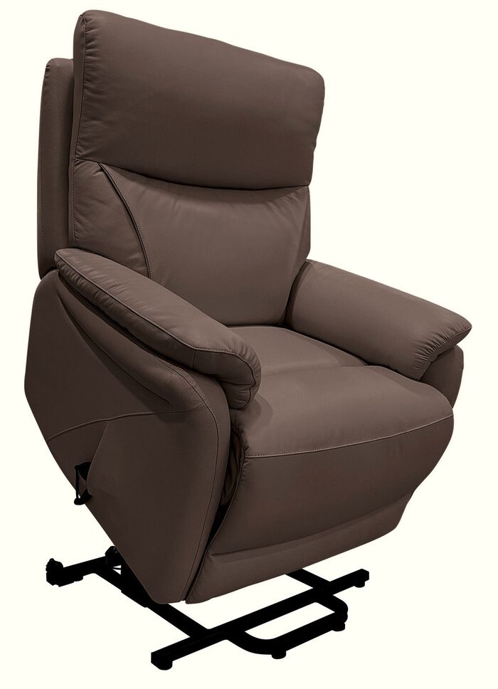 XXL Leder-Sessel mit Aufstehhilfe BRAUN