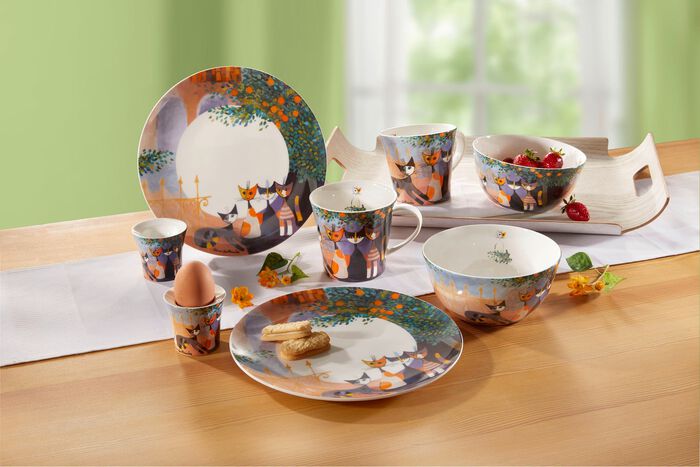 Fr&uuml;hst&uuml;cks-Set aus hochwertigem Fine-Bone-China-Porzellan 
