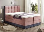 Boxspringbett mit Topper und 2 Bettkästen ROSA-ANTHRAZIT