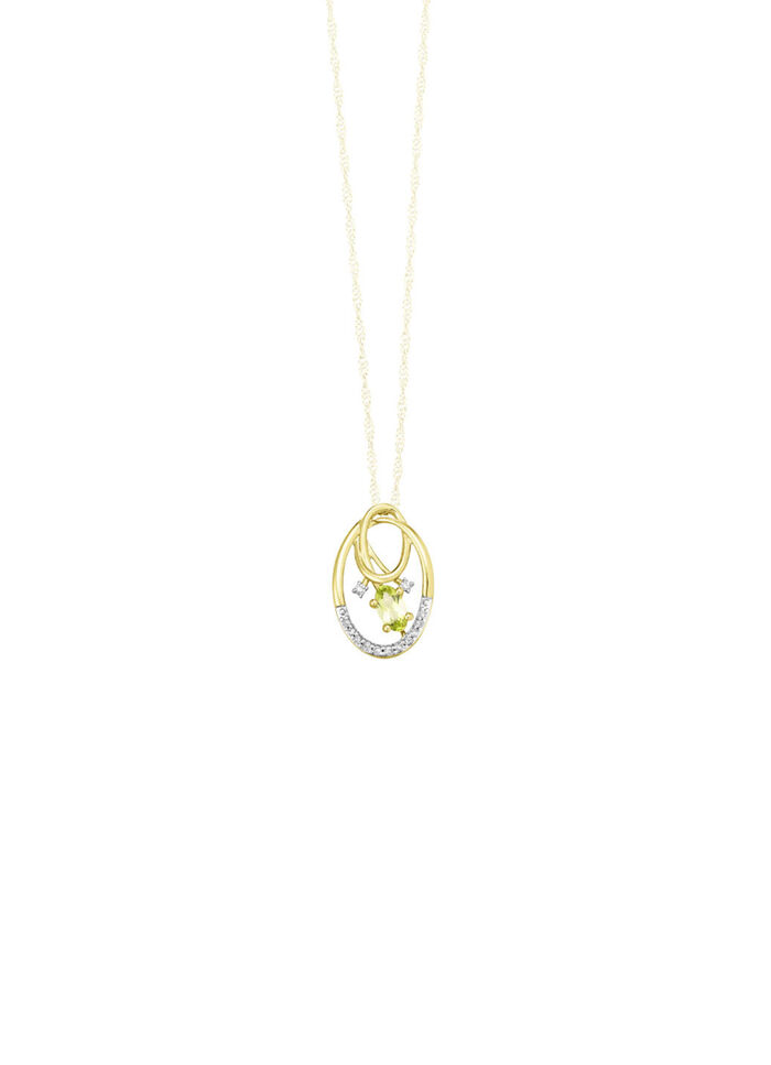 Anhänger mit Brillanten und Peridot 