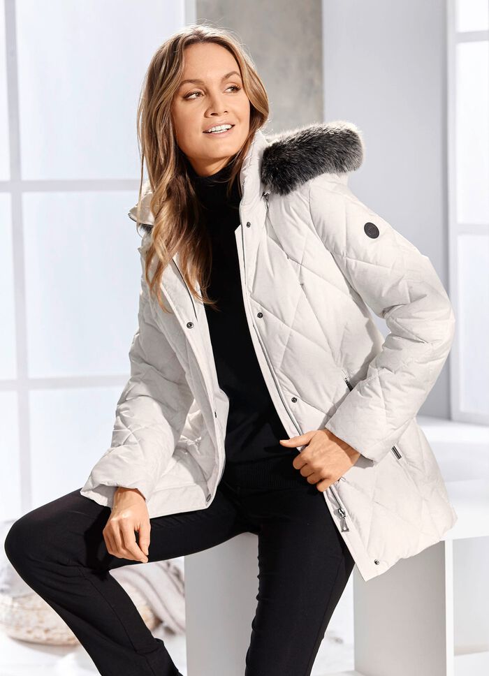 Jacke mit Rei&szlig;verschluss an den Seitenschlitzen NATURWEISS