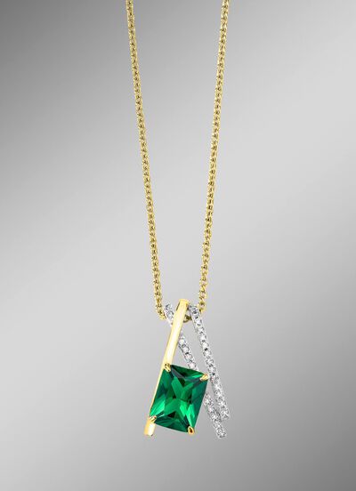 Vergoldeter Anh&auml;nger mit Ankerkette 