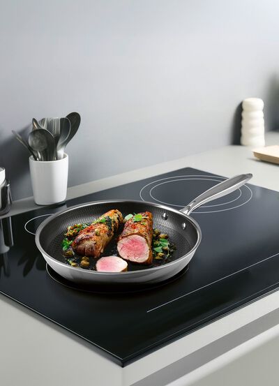 „Christian Rach´s“ Edelstahlpfannen mit Wabenstruktur 