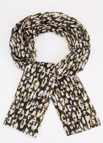 Schal mit Raubtierfell-Dessin 