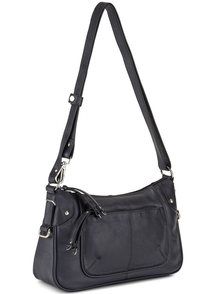 Laurina, Tasche, Damen, mit verstellbarem Umh&auml;ngeriemen SCHWARZ