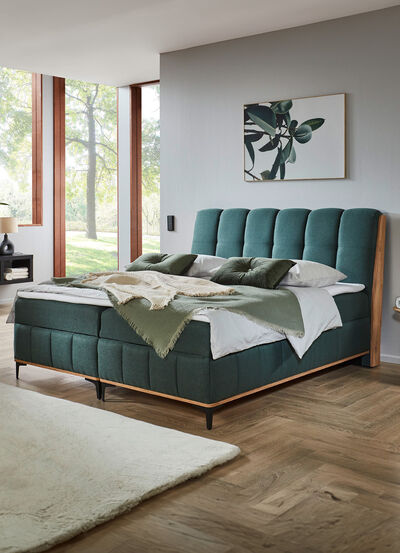 Boxspringbett mit Bettk&auml;sten und Kaltschaum-Topper 