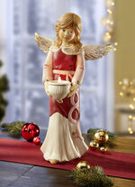 Teelichthalter Engel aus Feinsteingut BORDEAUX