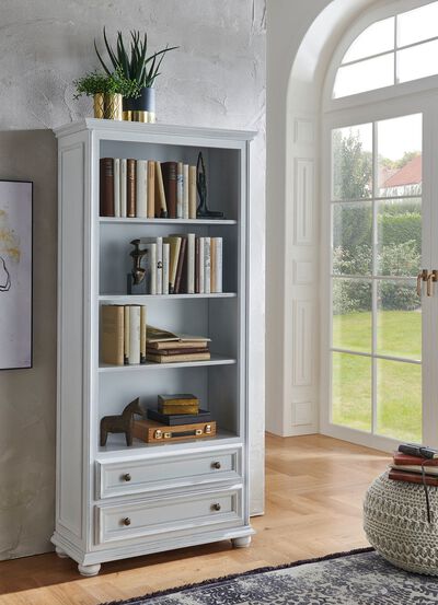 Teilmassiver B&uuml;cherschrank im Used-Look  