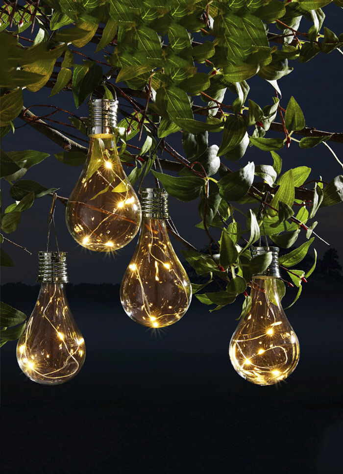 Solar-Glühlampe, 4er-Set 