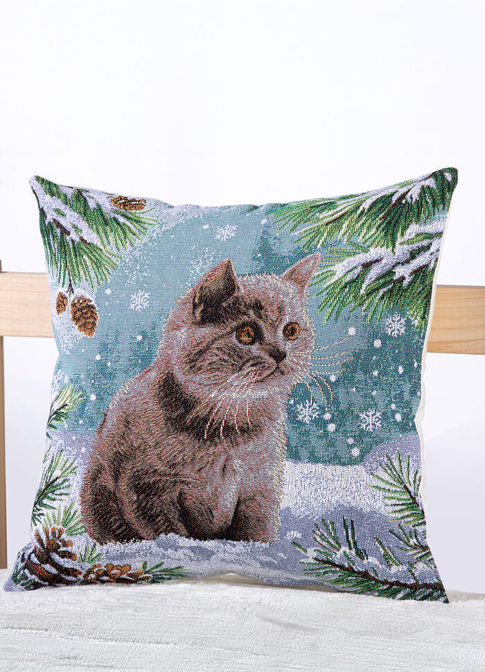 Kissenbezug mit Katzen-Motiv 