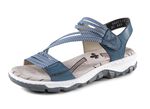 Rieker, sportliche Damen-Sandalen, mit zwei Klettspangen BLAU