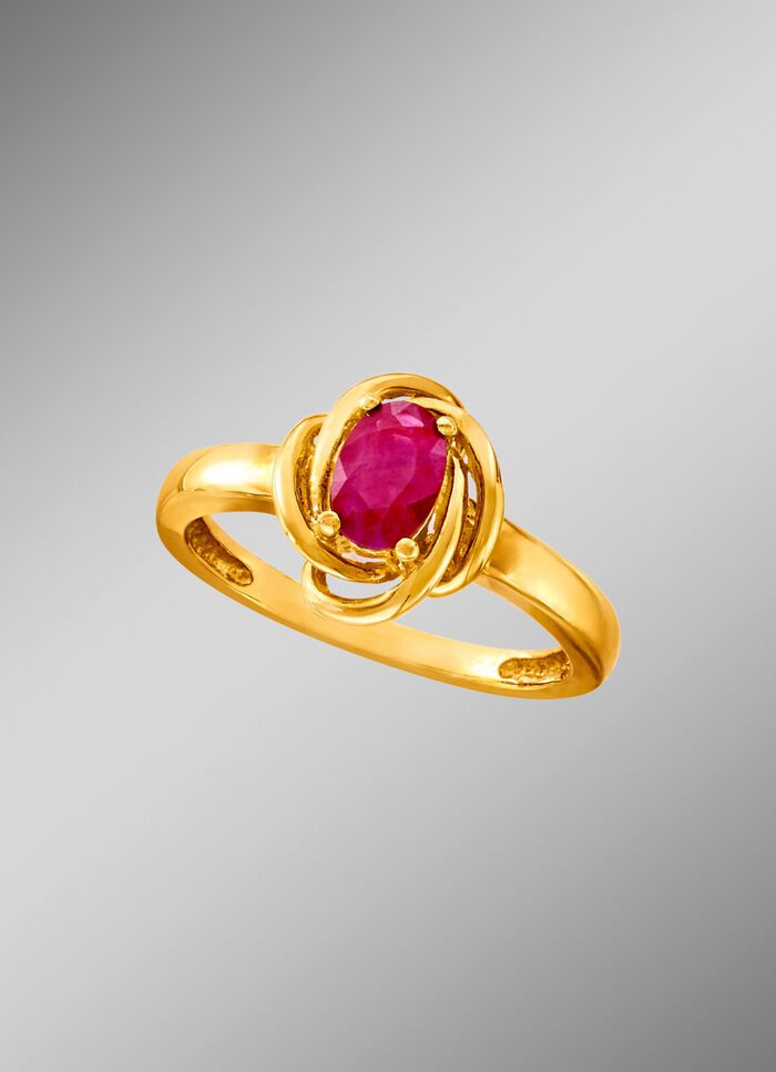 Formsch&ouml;ner Damenring mit Rubin 