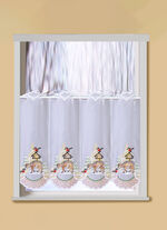 Kurzstore aus echter Plauener Spitze mit Stangendurchzug 