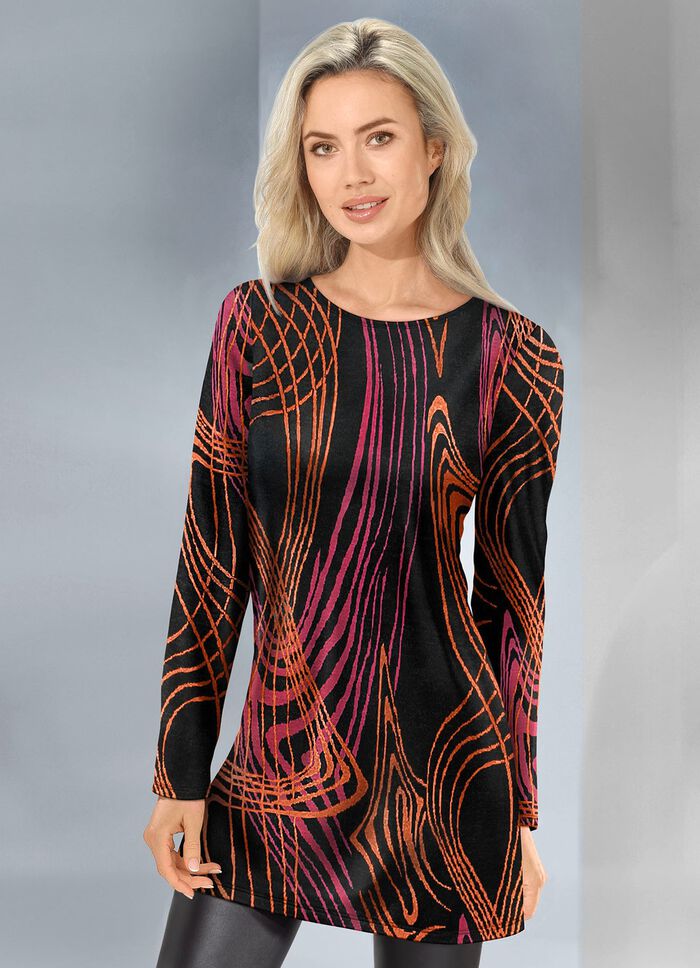 Strick-Tunika in Jacquard-Dessin 