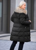 Kurzmantel mit G&uuml;rtel SCHWARZ