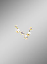 Tolle Ohrstecker mit Süßwasser-Zuchtperlen und Zirkonia 