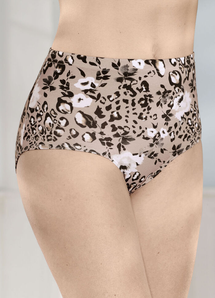 Laurina Viererpack Slips mit hübschem Druckdessin 