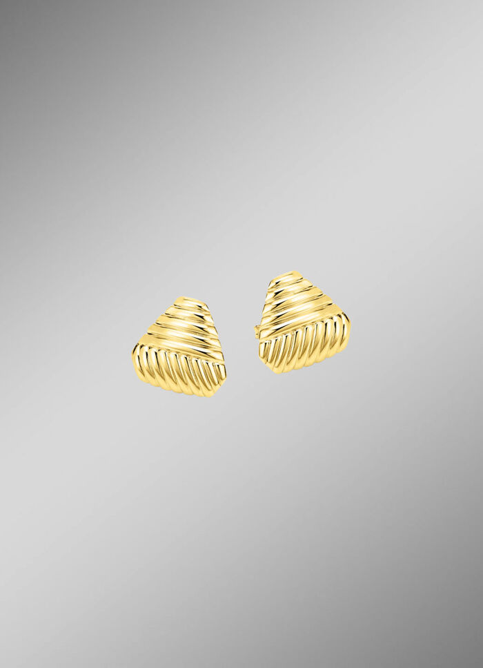 Schöne Ohrstecker mit Rillendesign 