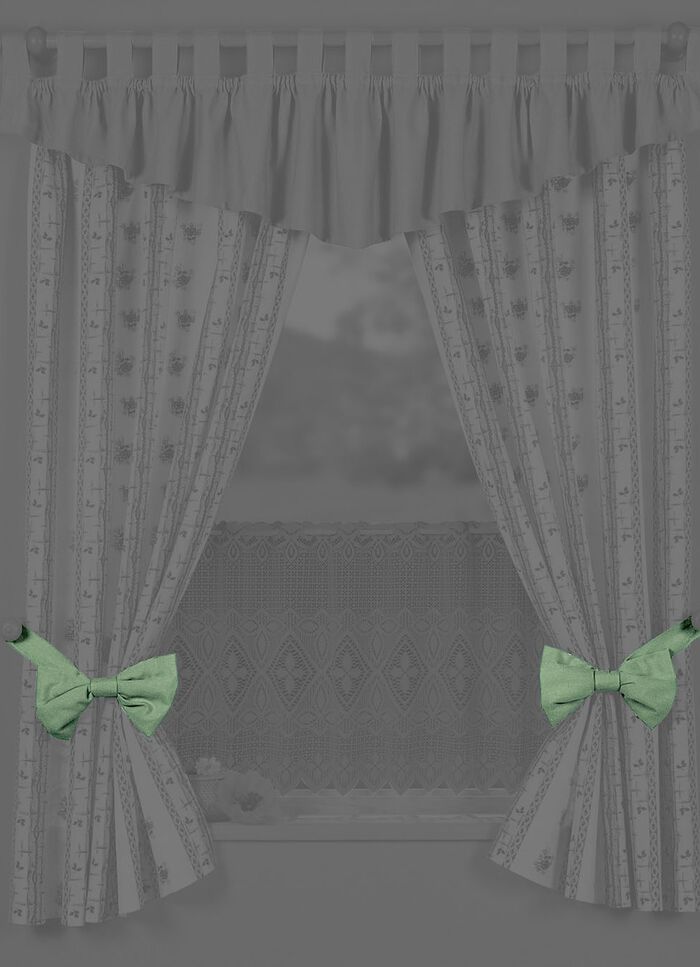 Dekorative Schleifen-Raffhalter, 2er-Pack GR&Uuml;N