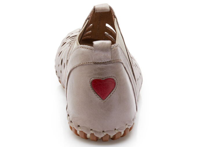 Gemini Bootie mit rotem Herzchen-Einsatz KIESEL