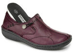 Slipper aus Nappaleder mit Knitter-Struktur BORDEAUX