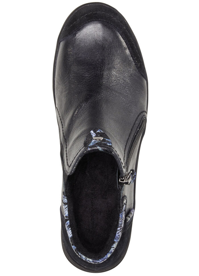 ELENA EDEN Bootie mit blau bedruckten Besätzen SCHWARZ-BLAU