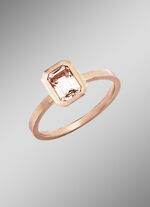 Mattierter Damenring mit echt Morganit 