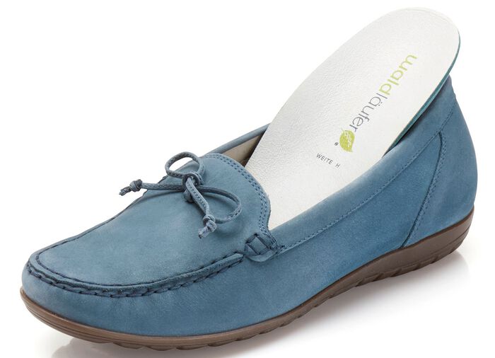 Waldl&auml;ufer Slipper mit Zierschleife JEANS