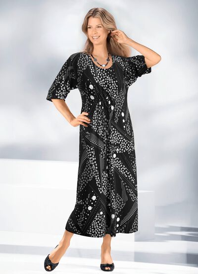 Kaftan mit Pf&ouml;tchen-Print 