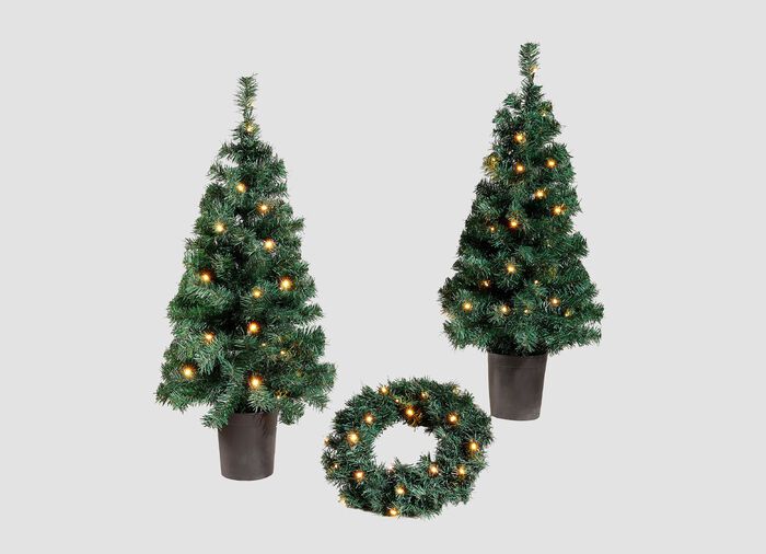 Die perfekte Dekorationsidee: LED-Deko-Set, 3-teilig 