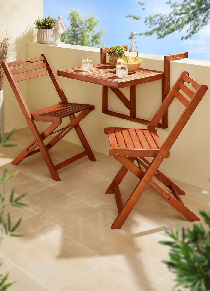 Balkon-Set "Berkeley" aus Eukalyptusholz, 3-teilig 