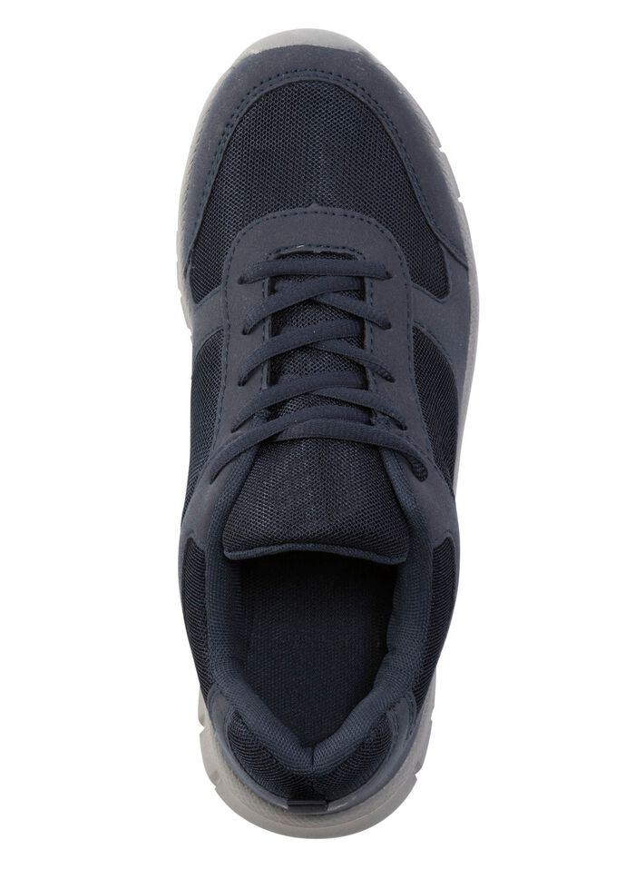 Schn&uuml;r-Sneaker aus Synthetik und weichem Textilmaterial 